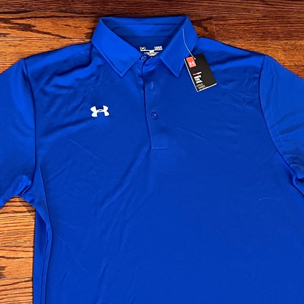 Under Armour Men's Vibrant Blue Polo - Picture 2 of 7